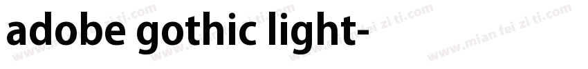 adobe gothic light字体转换